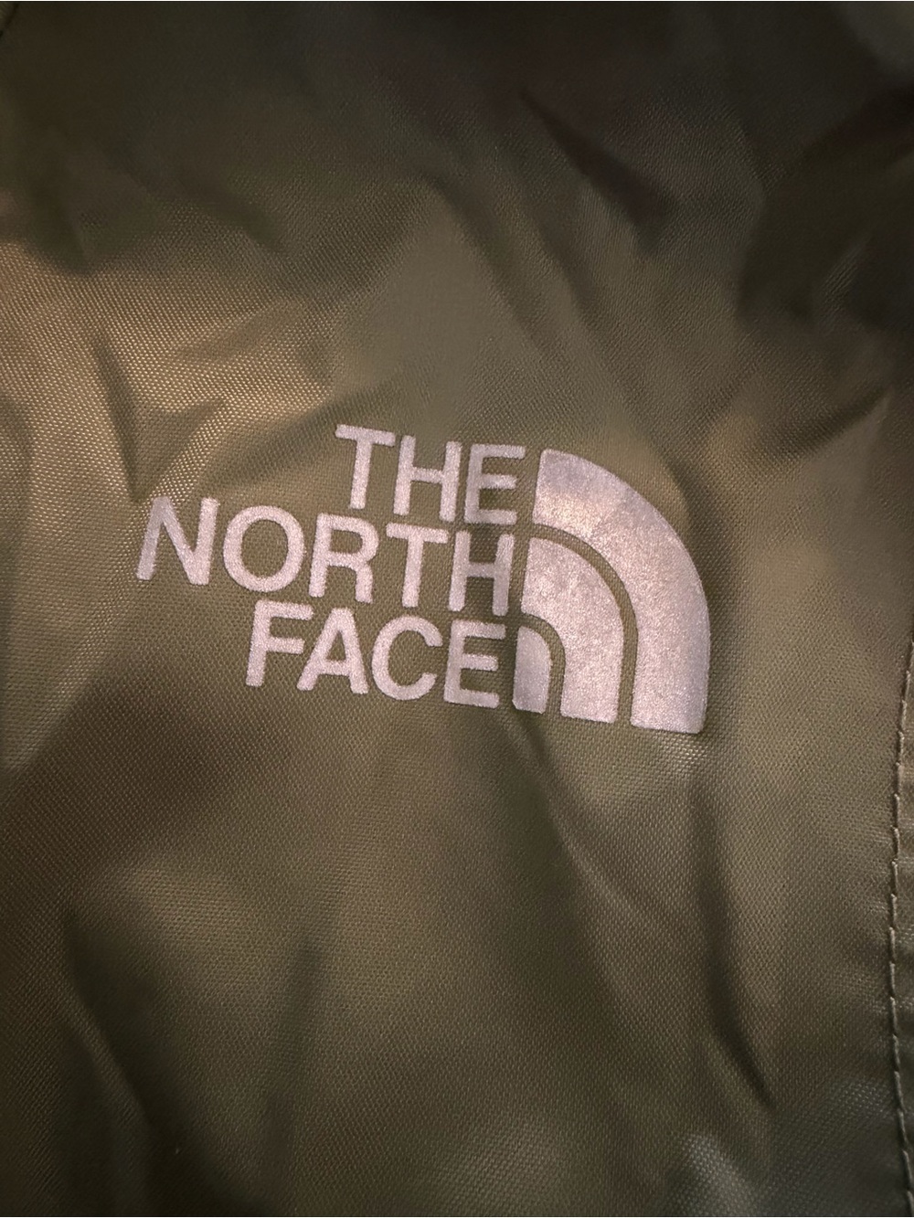 The North Face Olive Green Kids' Raincoat with Pink Lining - Picture 3 of 10